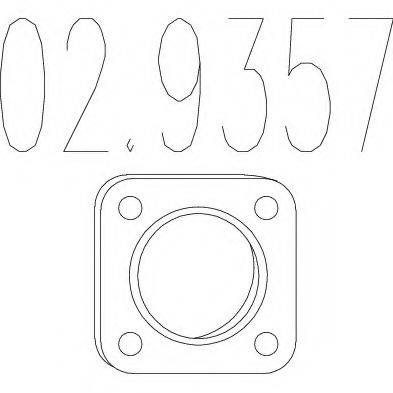 MTS 029357 Прокладка, труба вихлопного газу