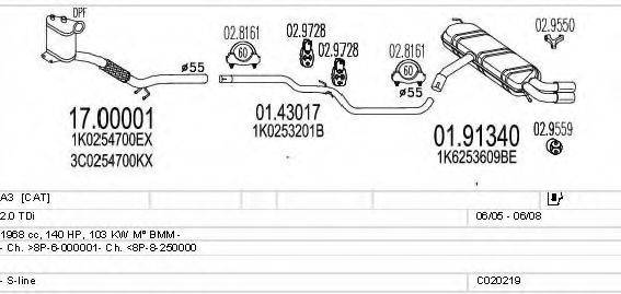 MTS C020219000583 Система випуску ОГ