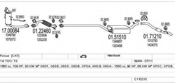 MTS C110210003925 Система випуску ОГ