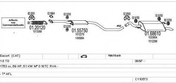 MTS C110573008080 Система випуску ОГ