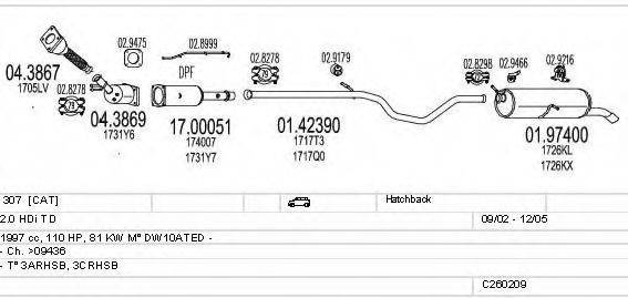 MTS C260209006108 Система випуску ОГ