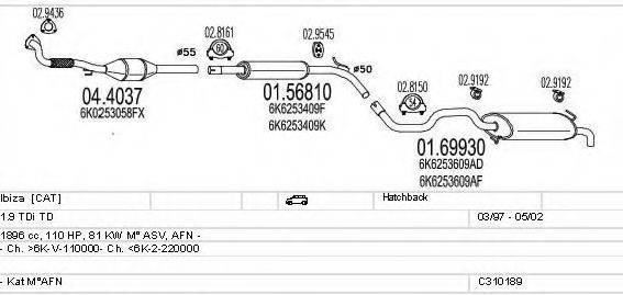 MTS C310189006420 Система випуску ОГ