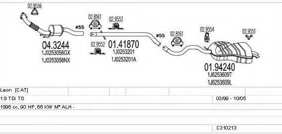 MTS C310213006450 Система випуску ОГ