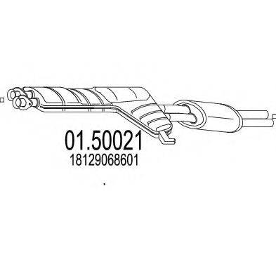 MTS 0150021 Середній глушник вихлопних газів