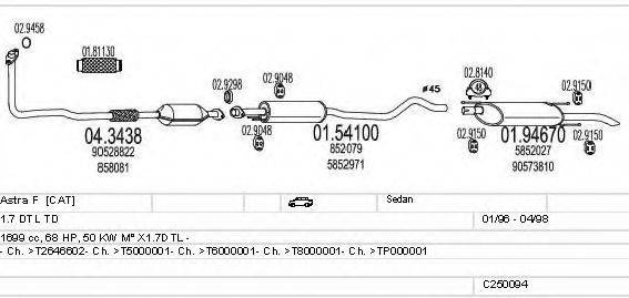 MTS C250094005204 Система випуску ОГ