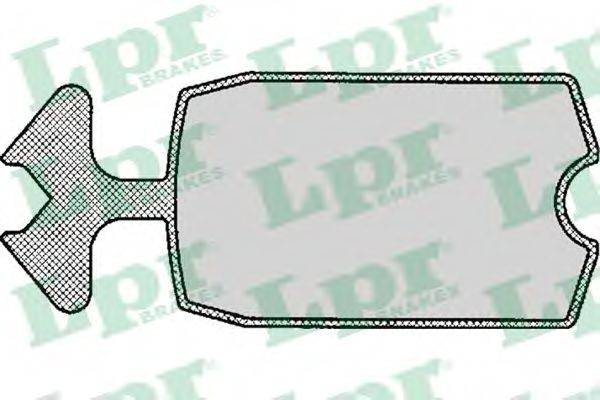 LPR 20207 Комплект гальмівних колодок, дискове гальмо
