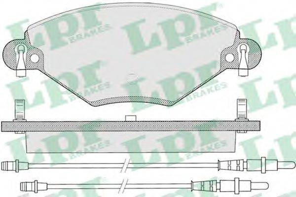 LPR 05P793 Комплект гальмівних колодок, дискове гальмо
