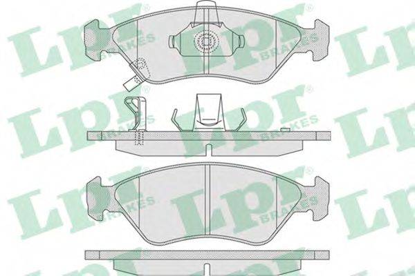 LPR 05P810 Комплект гальмівних колодок, дискове гальмо