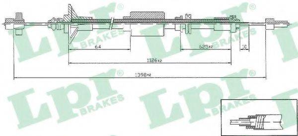 CEF RT01134 Трос, управління зчепленням