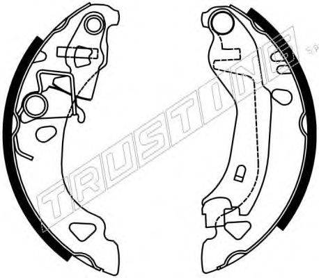 TRUSTING 7127 Комплект гальмівних колодок