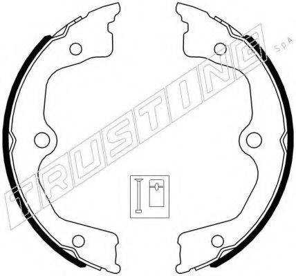 TRUSTING 044030 Комплект гальмівних колодок, стоянкова гальмівна система