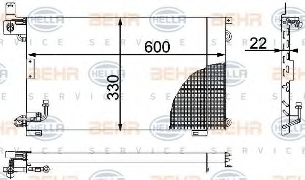 PORSCHE 928.573.021.00 Конденсатор, кондиціонер