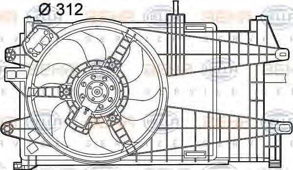 FIAT 51703066 Вентилятор, охолодження двигуна