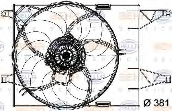 HELLA 8EW351040791 Вентилятор, охолодження двигуна