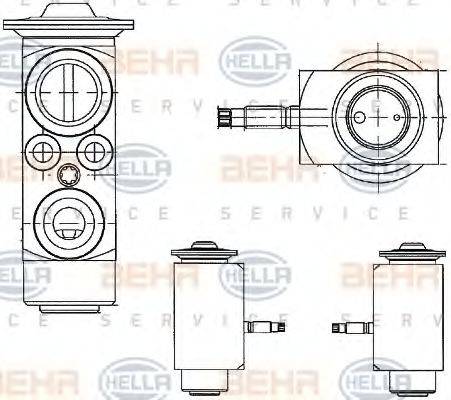 HELLA 8UW351234411 Розширювальний клапан, кондиціонер