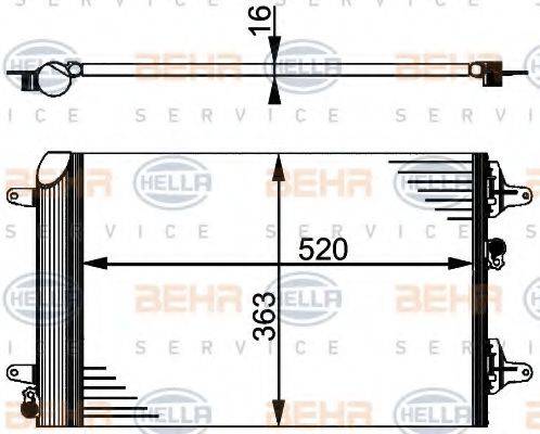 VW 7M3820411E Конденсатор, кондиціонер