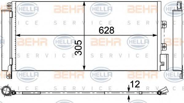 FIAT 51785227 Конденсатор, кондиціонер