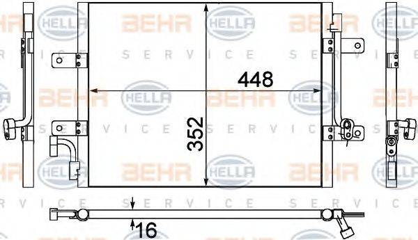 HELLA 8FC351309301 Конденсатор, кондиціонер