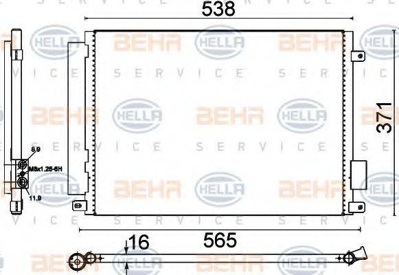 FIAT 51786211 Конденсатор, кондиціонер