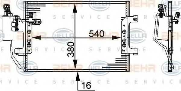 MERCEDES-BENZ 4145000054 Конденсатор, кондиціонер