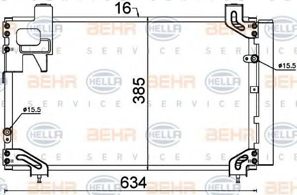 TOYOTA 88450-05130 Конденсатор, кондиціонер