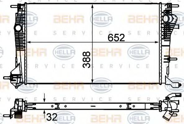 RENAULT 21410-0057R Радіатор, охолодження двигуна