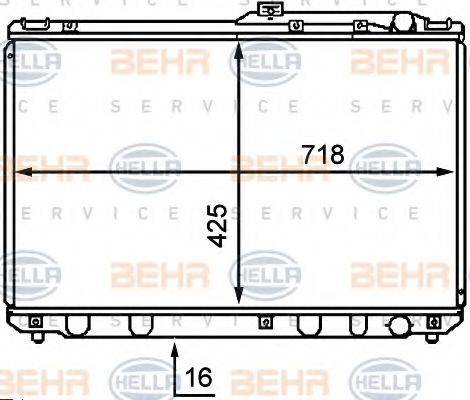 TOYOTA 1640062090 Радіатор, охолодження двигуна