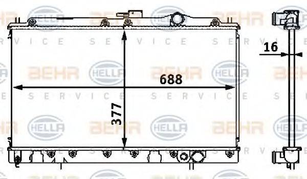 MITSUBISHI MB356527 Радіатор, охолодження двигуна