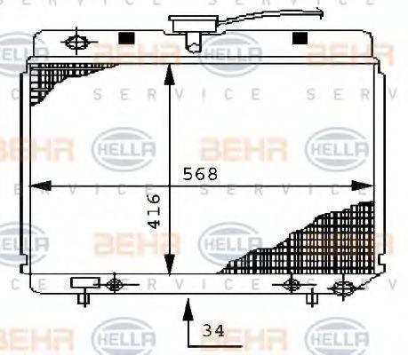 MERCEDES-BENZ 123 501 38 01 Радіатор, охолодження двигуна