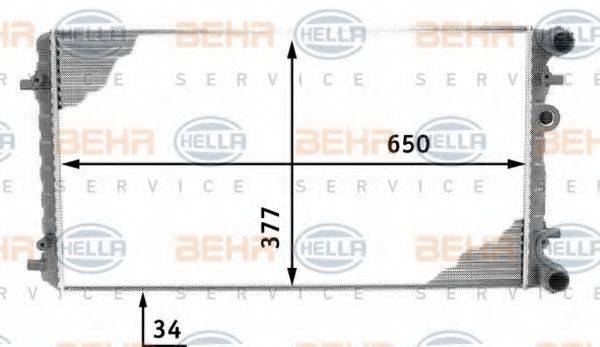 BEHR HELLA SERVICE 2110061 Радіатор, охолодження двигуна