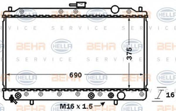 MITSUBISHI MB356528 Радіатор, охолодження двигуна