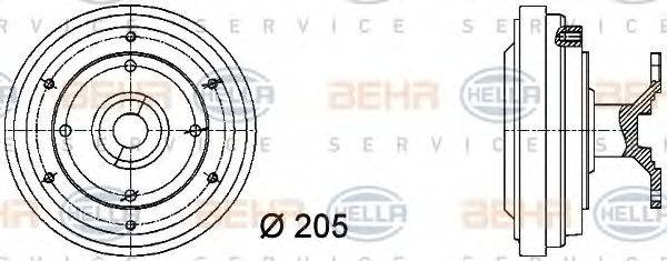 BEHR HELLA SERVICE 29157 Зчеплення, вентилятор радіатора