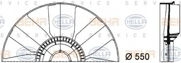BEHR HELLA SERVICE 35138 Крильчатка вентилятора, охолодження двигуна