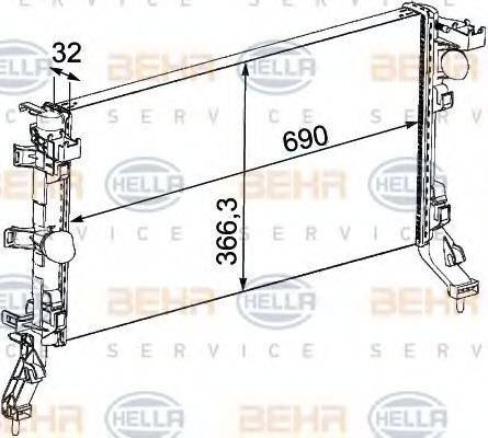 RENAULT 214100005R Радіатор, охолодження двигуна