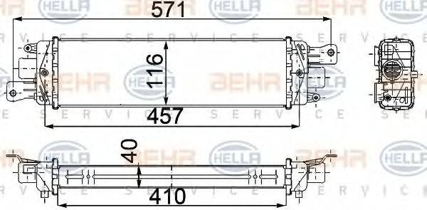 HELLA 8ML376746671 Інтеркулер