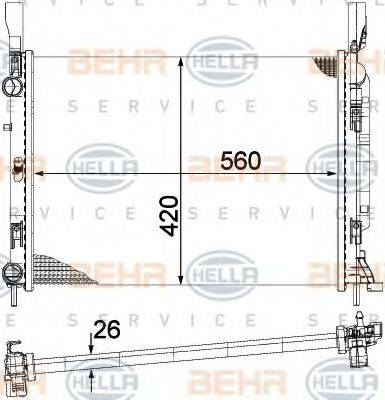 NRF 53004 Радіатор, охолодження двигуна