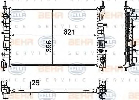 FIAT 51785217 Радіатор, охолодження двигуна