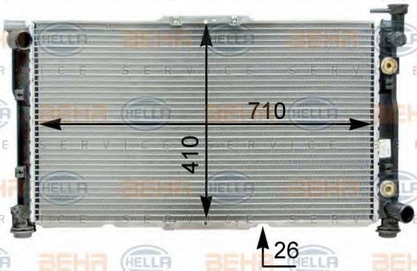 HELLA 8MK376763471 Радіатор, охолодження двигуна