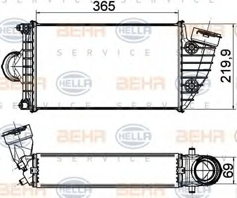 HELLA 8ML376765211 Інтеркулер