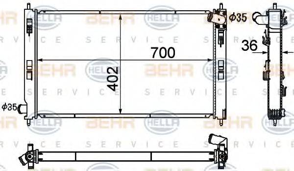 KAGER 312796 Радіатор, охолодження двигуна