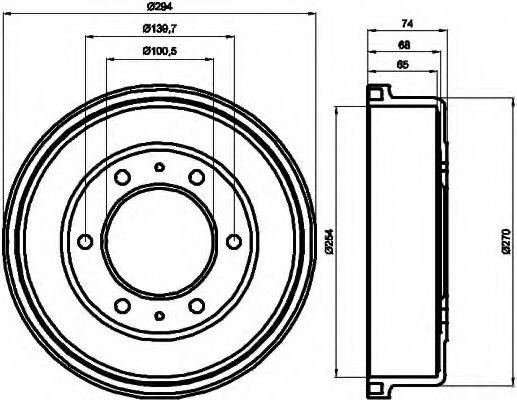 NISSAN 432060F001 Гальмівний барабан