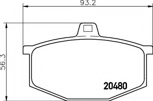 RHIAG 17307 Комплект гальмівних колодок, дискове гальмо