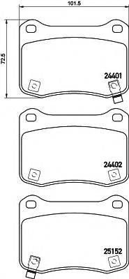 HELLA 8DB355015431 Комплект гальмівних колодок, дискове гальмо