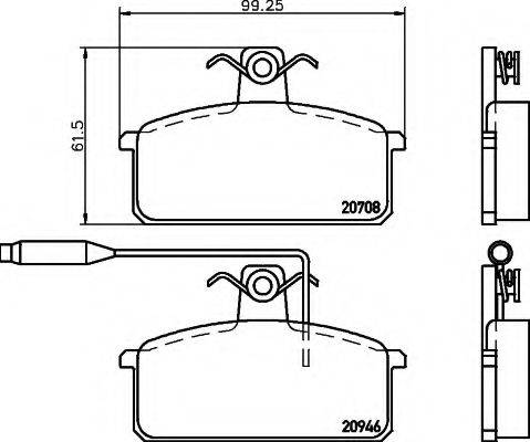 AUDI SE022165081A Комплект гальмівних колодок, дискове гальмо