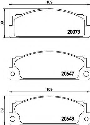 AUDI SE022165087 Комплект гальмівних колодок, дискове гальмо