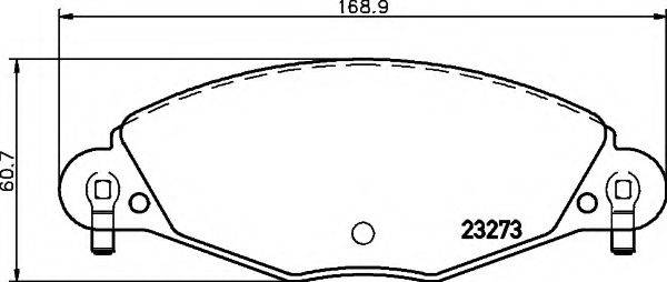 CITROEN E172230 Комплект гальмівних колодок, дискове гальмо