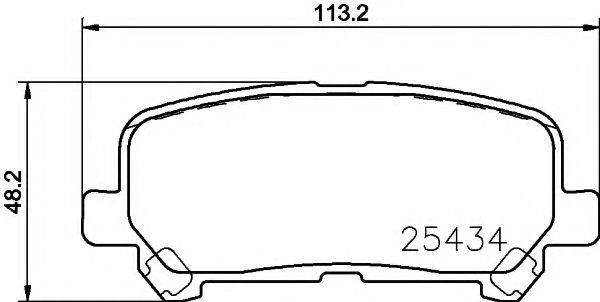 HELLA 8DB355020601 Комплект гальмівних колодок, дискове гальмо