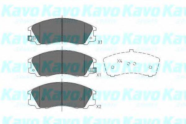 KAVO PARTS KBP3016 Комплект гальмівних колодок, дискове гальмо