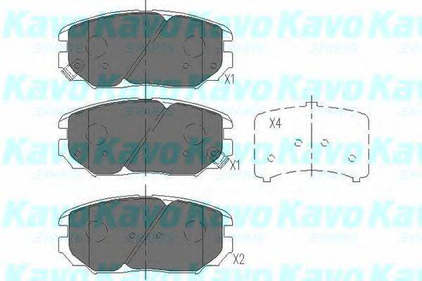 KAVO PARTS KBP3020 Комплект гальмівних колодок, дискове гальмо