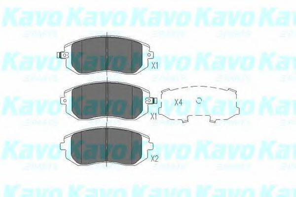 MK KASHIYAMA BP-8017 Комплект гальмівних колодок, дискове гальмо